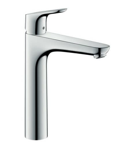 Mitigeur de lavabo Hansgrohe Focus 190 Ecosmart en laiton chromé avec tirette et vidage - vue 4