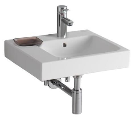 Lavabo à poser Geberit / Keramag iCon 50 cm décentré à gauche