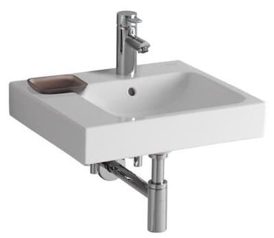 Lavabo à poser Geberit / Keramag iCon 50 cm décentré à gauche
