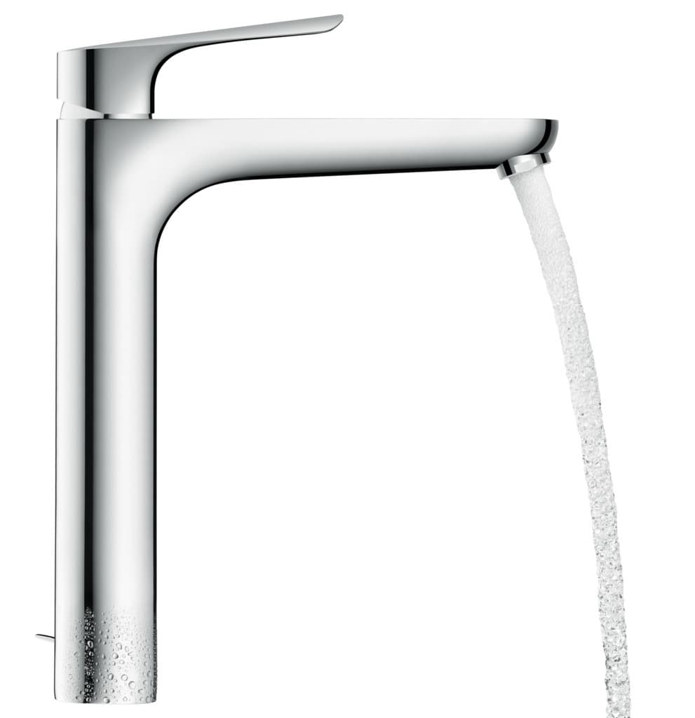 Mitigeur de lavabo Hansgrohe Logis E 230 en laiton chromé avec tirette et vidage - vue 5