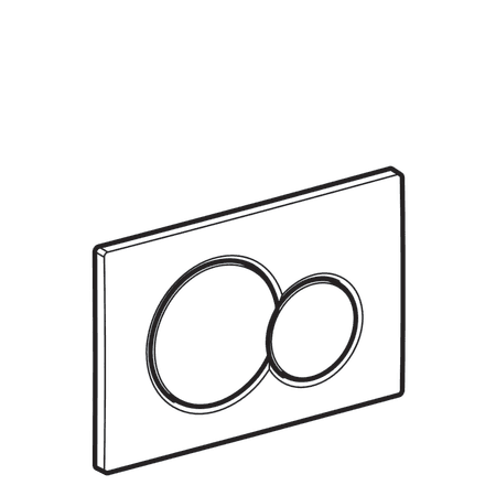 Plaque de déclenchement Geberit Sigma01 round / Blanc alpin - vue 5