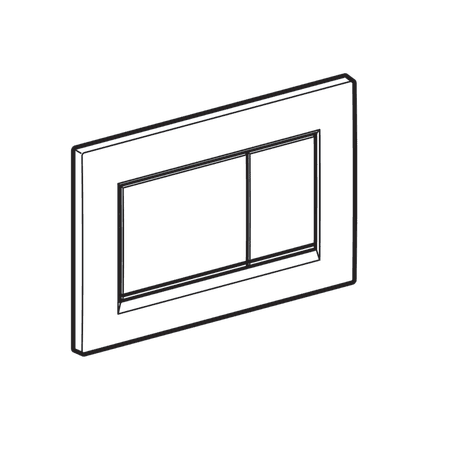 Plaque de déclenchement Geberit Sigma20 square / Blanc - bandes design : chromé brillant - vue 5