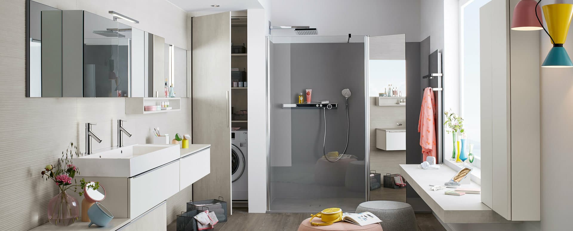 Mitigeur de lavabo AXOR Starck 100 en laiton chromé avec poignée à levier - vue 4
