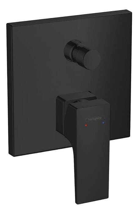 Set de finition pour mitigeur bain / douche encastré Hansgrohe Metropol en noir mat