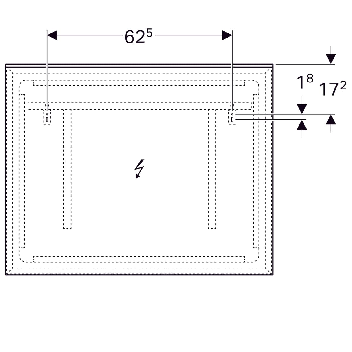 Miroir lumineux Geberit Xeno² 90 cm avec éclairage indirect - vue 6