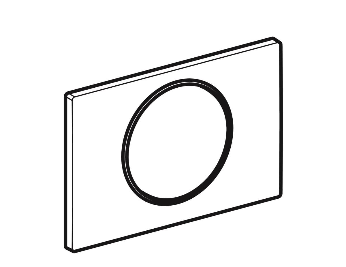 Plaque de déclenchement Geberit Sigma10 / Blanc - anneau design : chromé brillant - vue 3