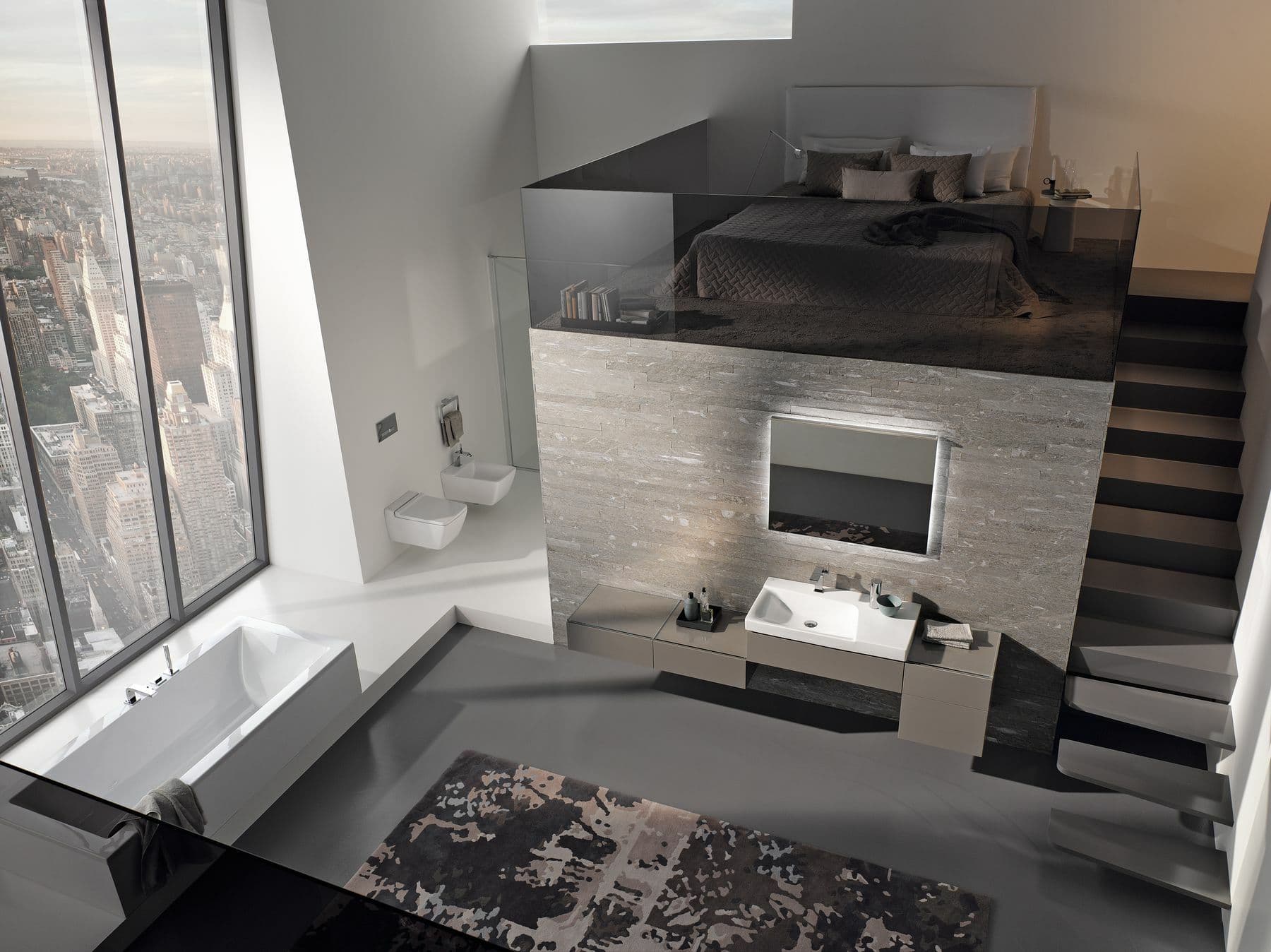 Miroir lumineux Geberit Xeno² 90 cm avec éclairage indirect - vue 4