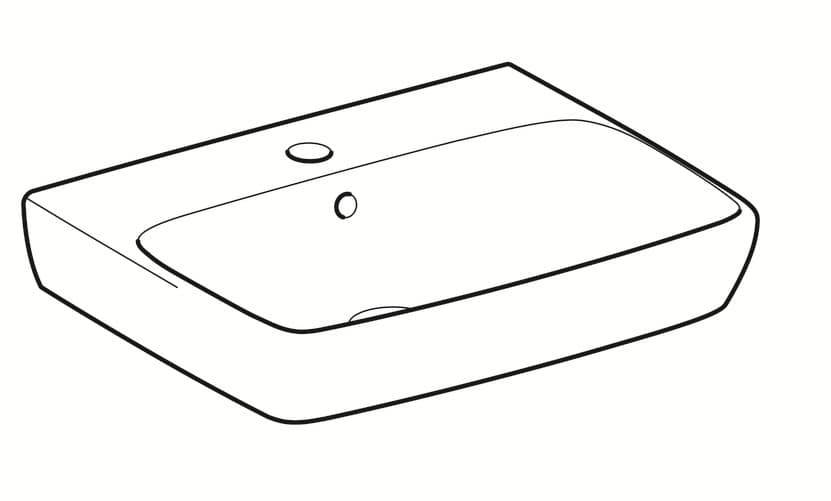 Lavabo Geberit Selnova / Smyle C Square 55 cm - vue 6