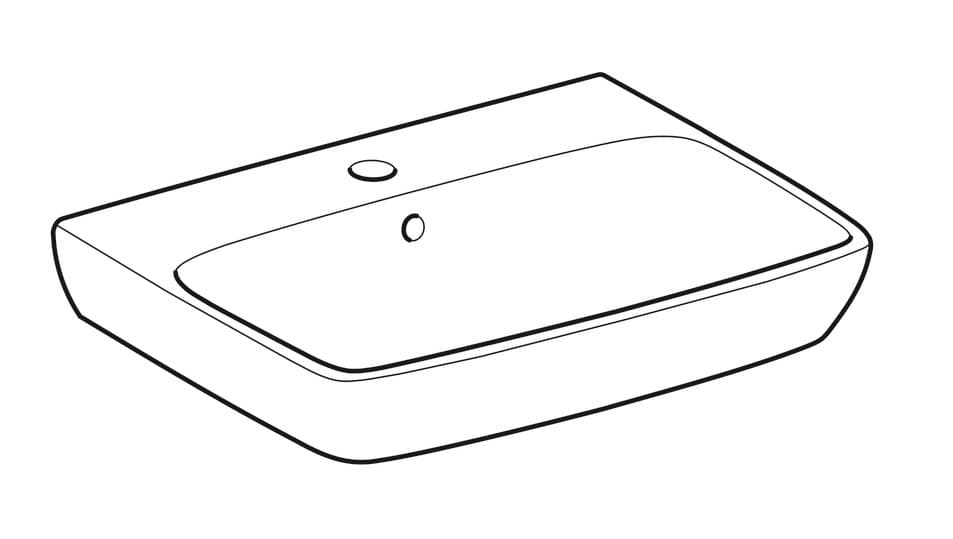 Lavabo Geberit Selnova / Smyle C Square 60 cm - vue 3