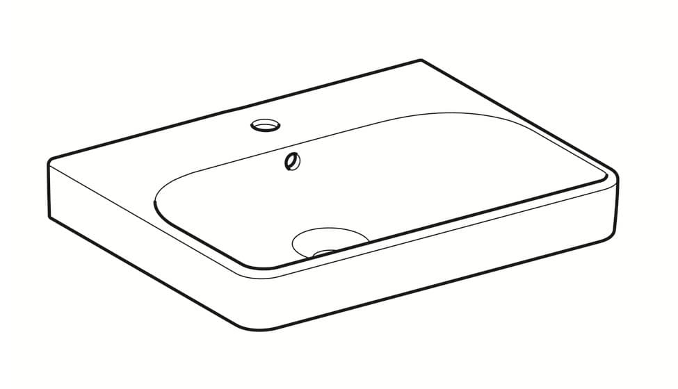Lavabo Geberit Smyle Square 60 cm - vue 4