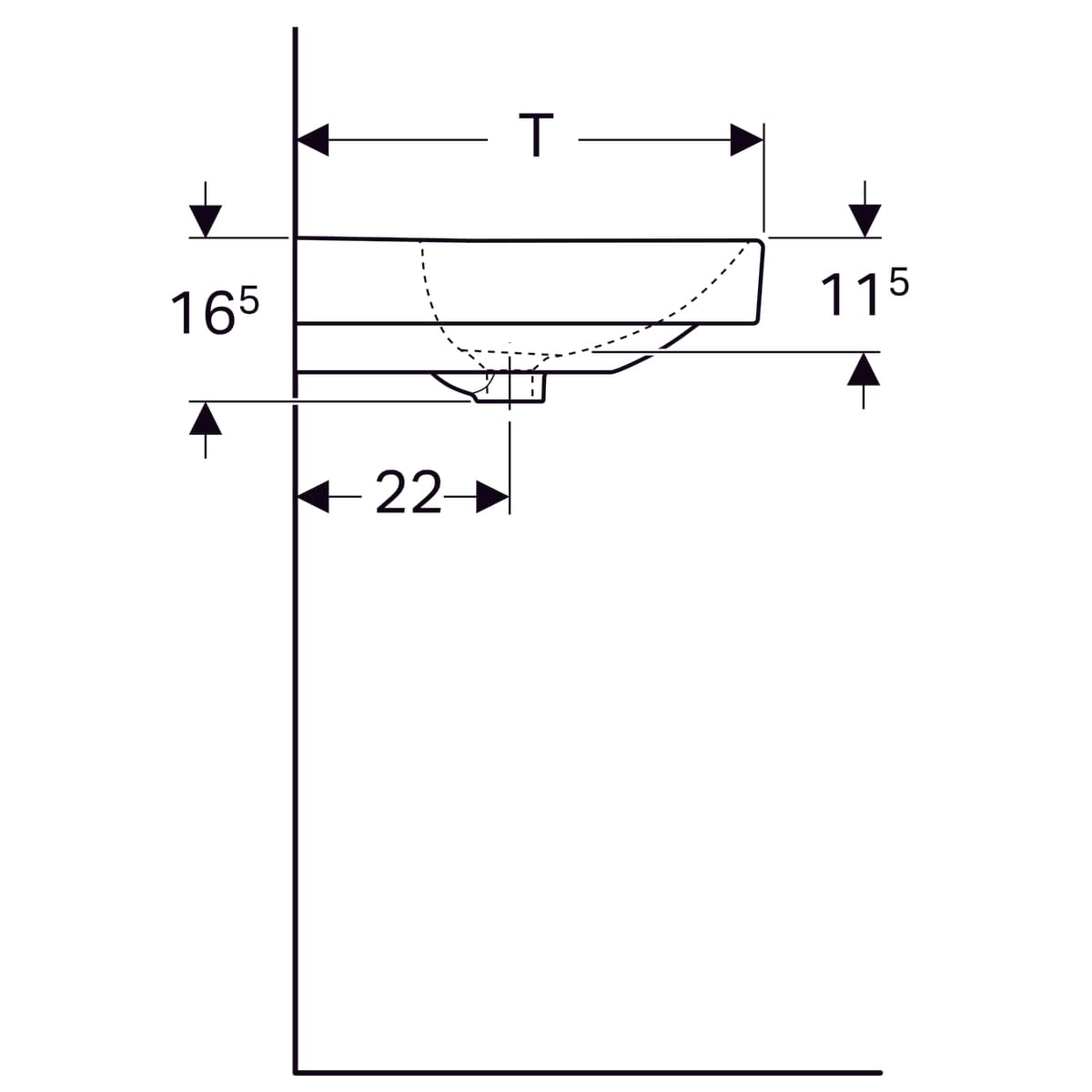 Plan-vasque Geberit / Keramag Smyle Square 90 cm - vue 6