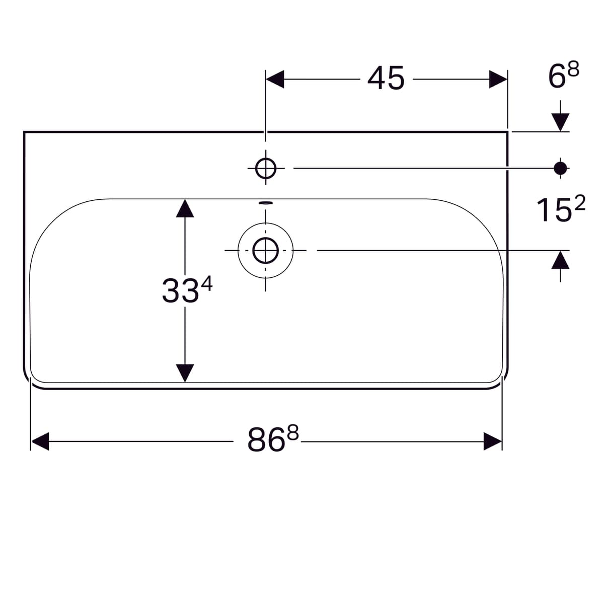 Plan-vasque Geberit / Keramag Smyle Square 90 cm - vue 4