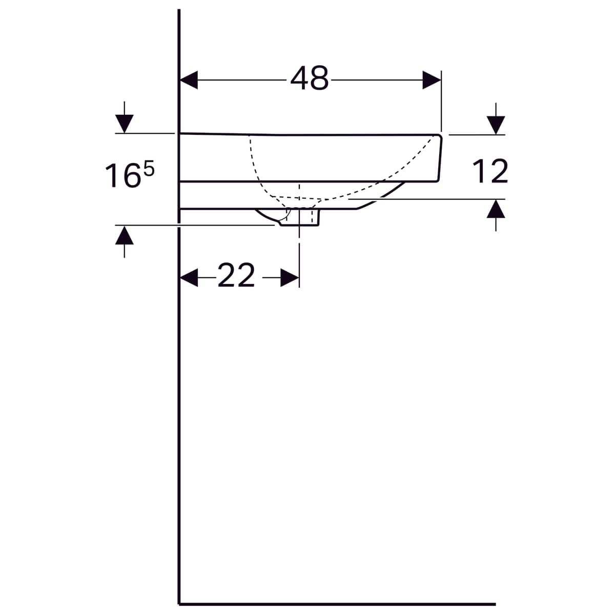 Plan-vasque Geberit Smyle Square 120 cm - vue 5
