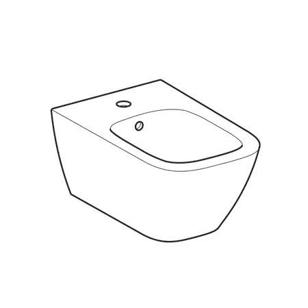 Bidet suspendu Geberit Smyle Square caréné - vue 5