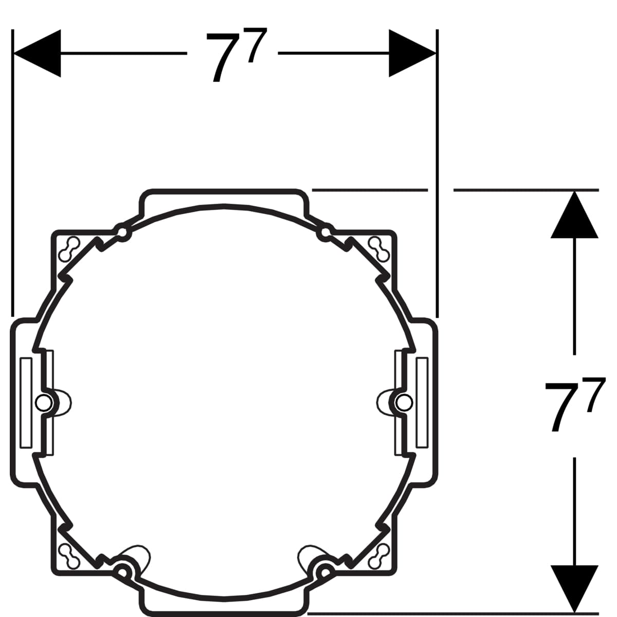 Kit d'encastrement Geberit pour commandes de WC à déclenchement électronique du rinçage - vue 4
