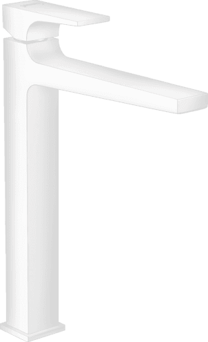 Mitigeur de lavabo Hansgrohe Metropol 260 en blanc mat avec bonde push-open - vue 3