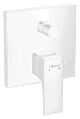 Set de finition pour mitigeur bain / douche encastré Hansgrohe Metropol en blanc mat