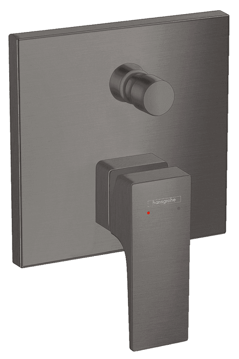 Set de finition pour mitigeur bain / douche encastré Hansgrohe Metropol en noir chromé brossé