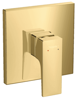 Set de finition pour mitigeur de douche encastré Hansgrohe Metropol en doré poli