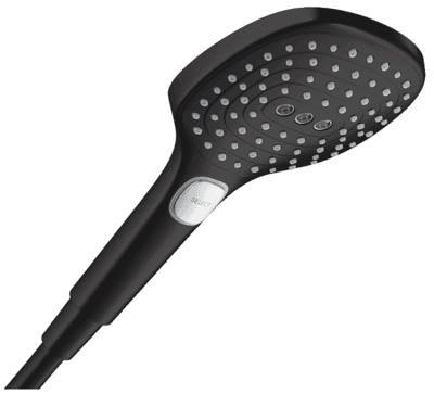 Douchette à main Hansgrohe Raindance Select E 120 3 jets en noir mat