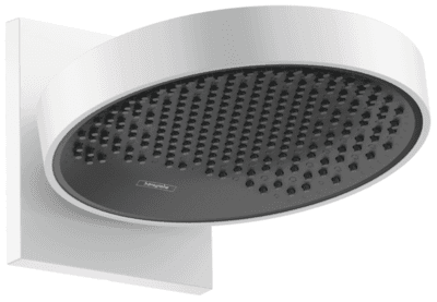 Douche de tête Hansgrohe Rainfinity 250 1 jet avec raccord mural en blanc mat
