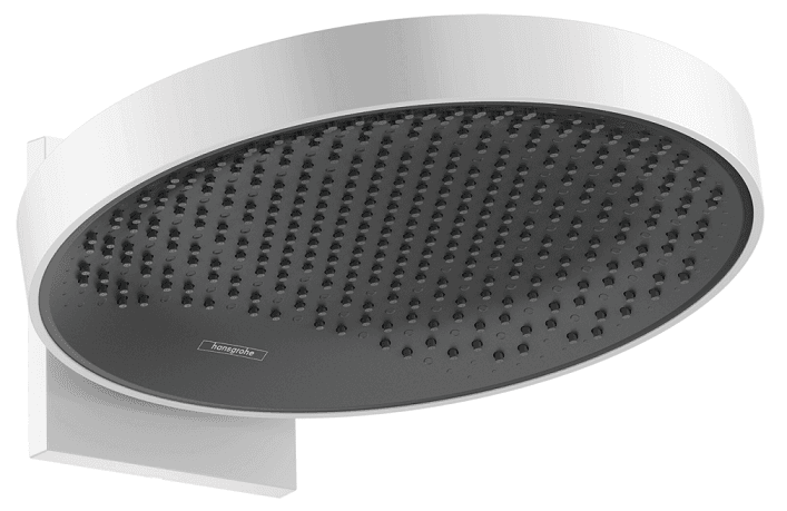 Douche de tête Hansgrohe Rainfinity 360 1 jet avec raccord mural en blanc mat