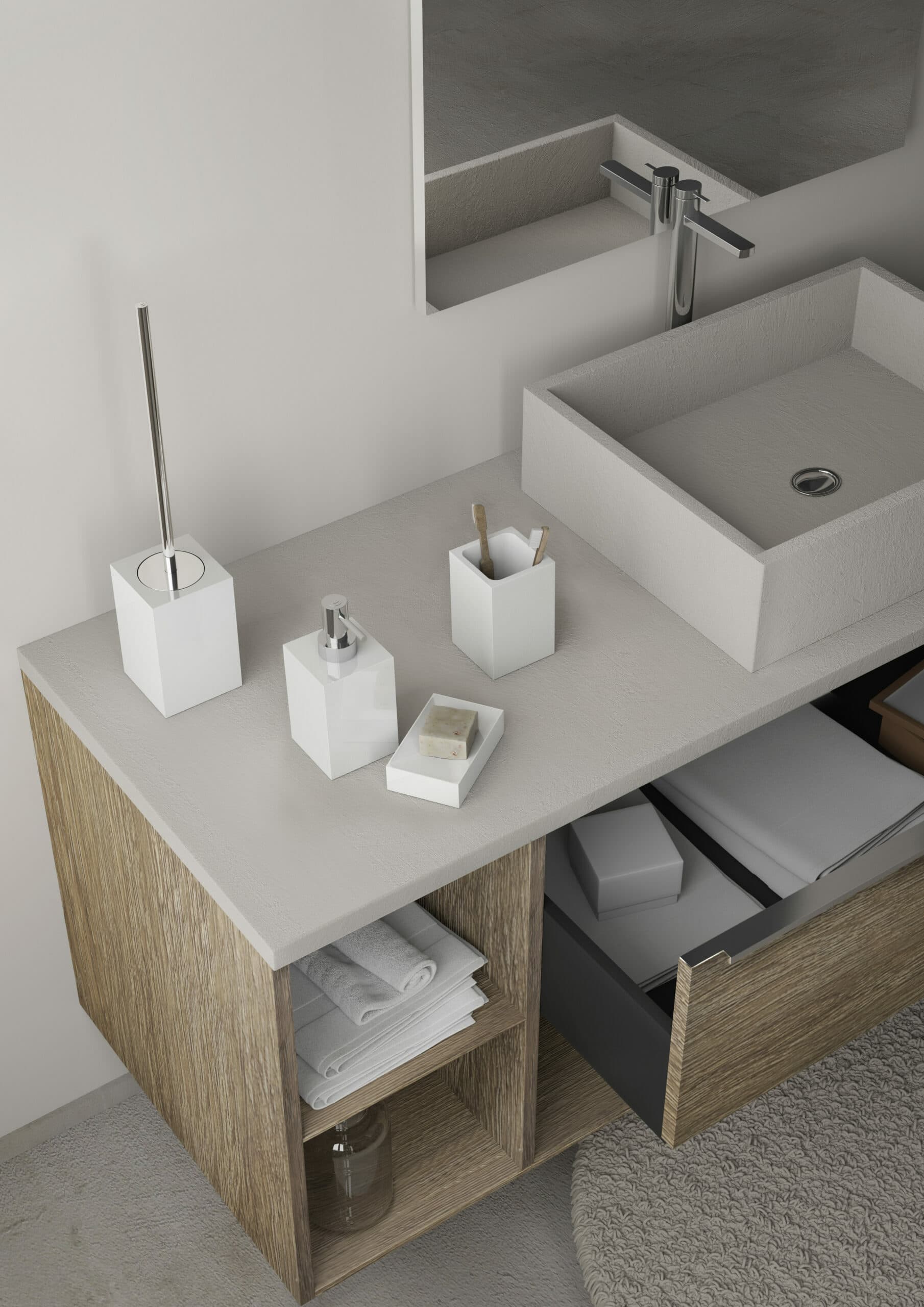Porte-balai à poser de WC Sofia blanc brillant - vue 5