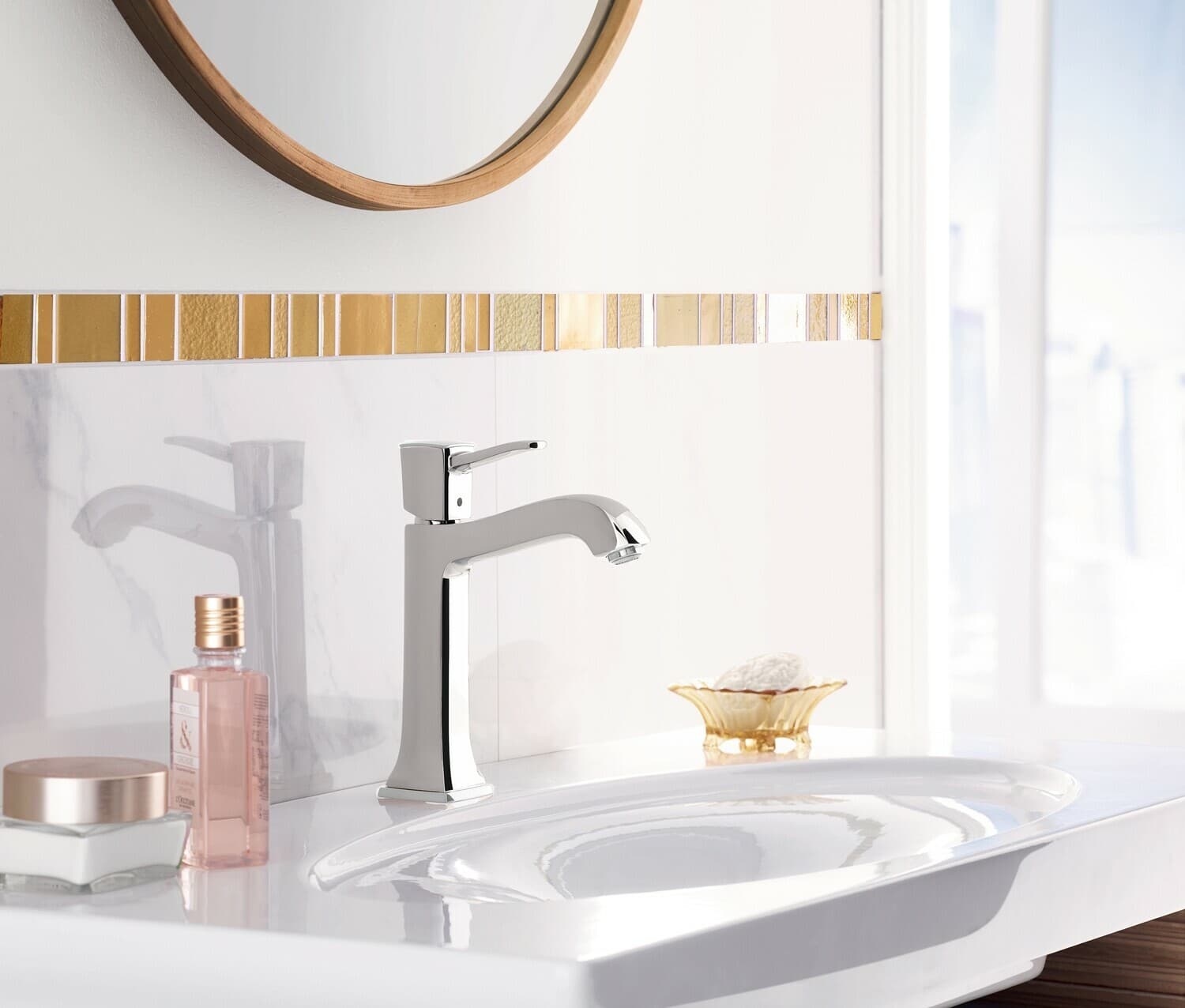 Mitigeur de lavabo Hansgrohe Metropol Classic 260 pour vasque libre avec tirette et vidage - vue 3