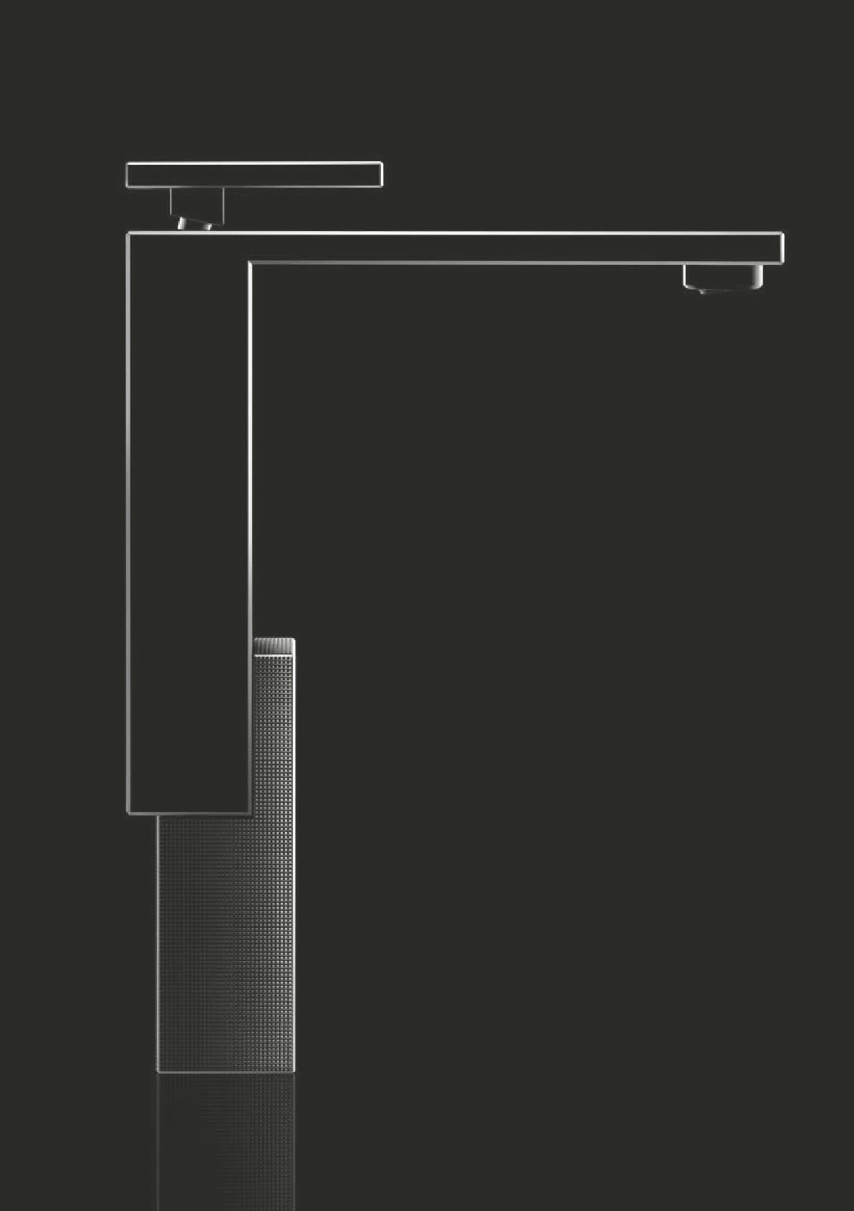 Mitigeur de lavabo Axor Edge 280 avec bonde push-open coupe diamant - vue 4