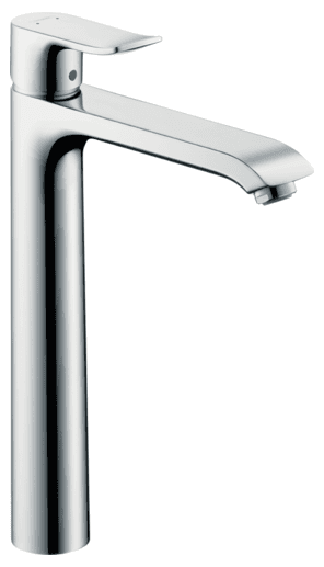 Mitigeur surélevé pour vasque libre Hansgrohe Metris 260 en laiton chromé avec tirette et vidage
