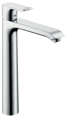 Mitigeur surélevé pour vasque libre Hansgrohe Metris 260 en laiton chromé avec tirette et vidage