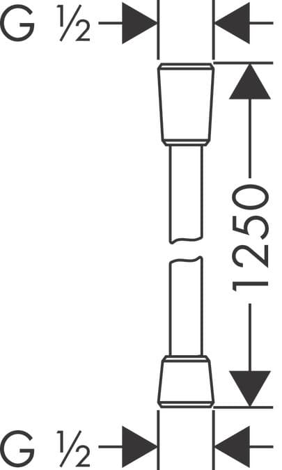 Flexible de WC Hansgrohe Isiflex 1,25 m en blanc mat - vue 3
