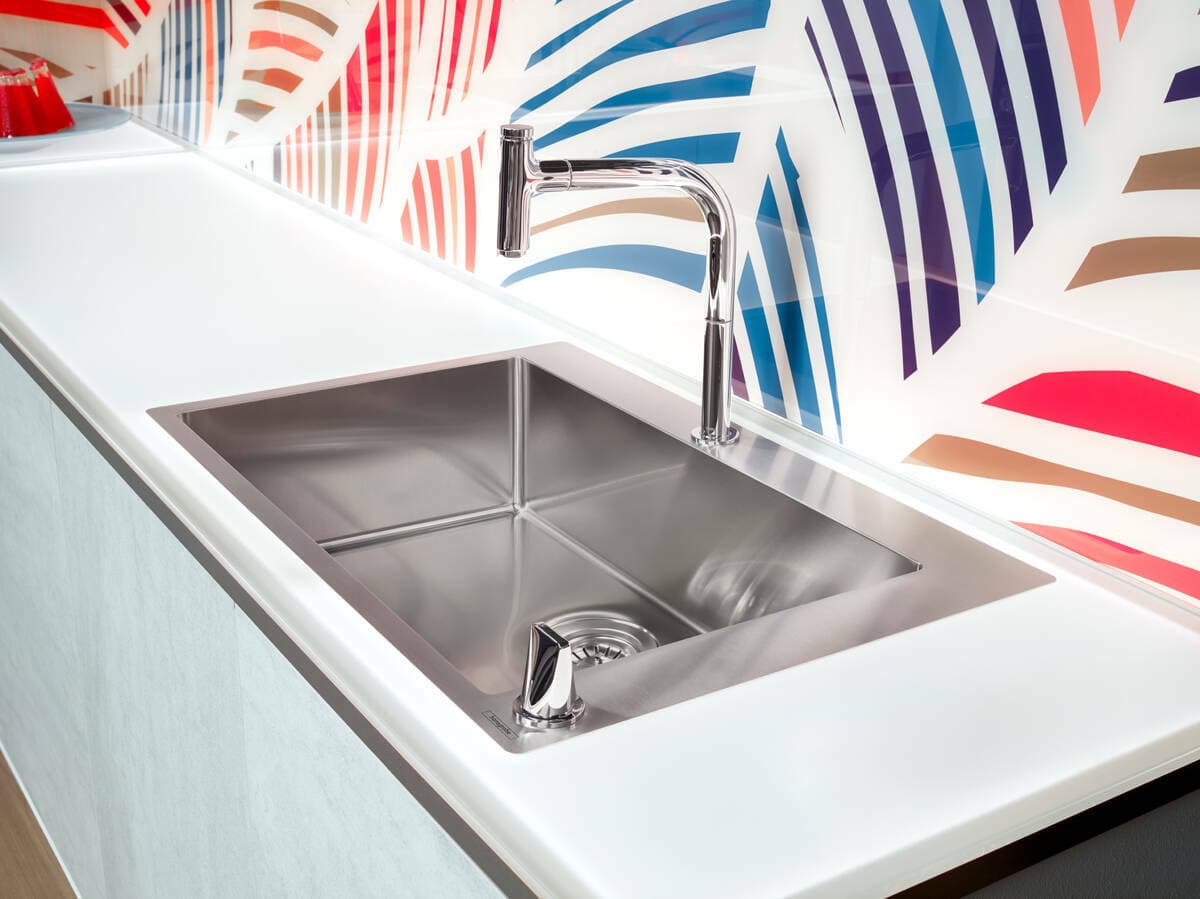 Évier de cuisine Hansgrohe encastré simple bac 66 cm  sans égouttoir en acier inoxydable brossé - vue 4