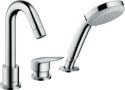 Mitigeur 3 trous pour montage sur bord de baignoire Hansgrohe Logis