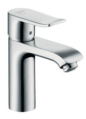 Mitigeur de lavabo Hansgrohe Metris 110  CoolStart en laiton chromé avec tirette et vidage