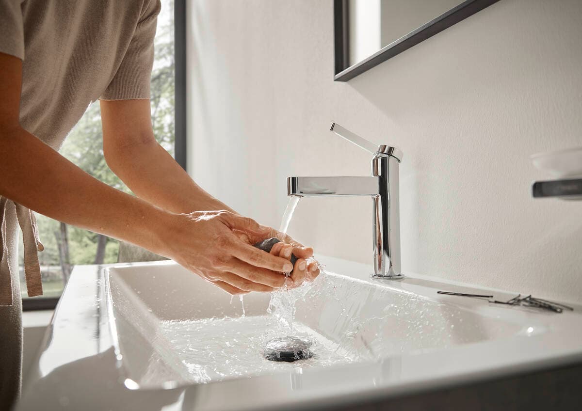 Mitigeur de lavabo Hansgrohe Finoris 110 avec tirette et vidage - vue 5