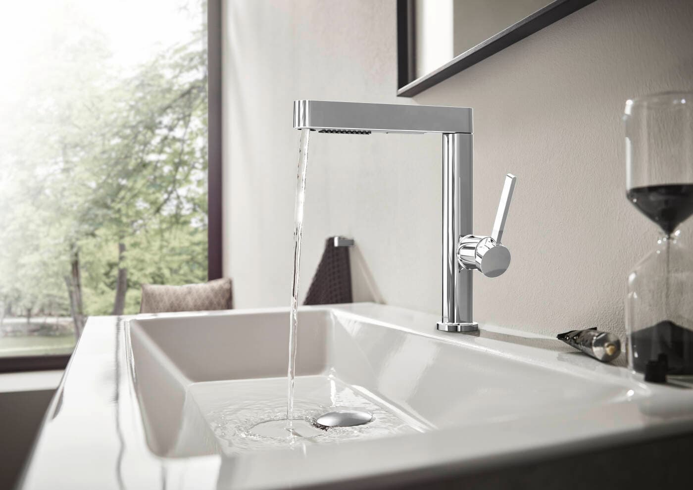 Mitigeur de lavabo Hansgrohe Finoris 230 avec douchette extractible 2 jets et bonde push-open - vue 5