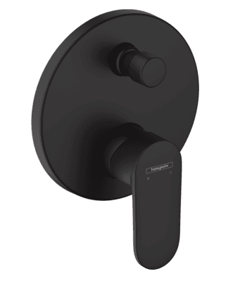 Set de finition pour mitigeur de bain / douche encastré Hansgrohe Vernis Blend en noir mat