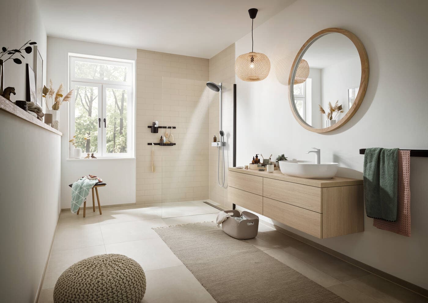 Mitigeur de lavabo Hansgrohe Vivenis 110 avec tirette et vidage en blanc mat - vue 5