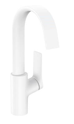 Mitigeur de lavabo Hansgrohe Vivenis 210 avec bec orientable, tirette et vidage en blanc mat