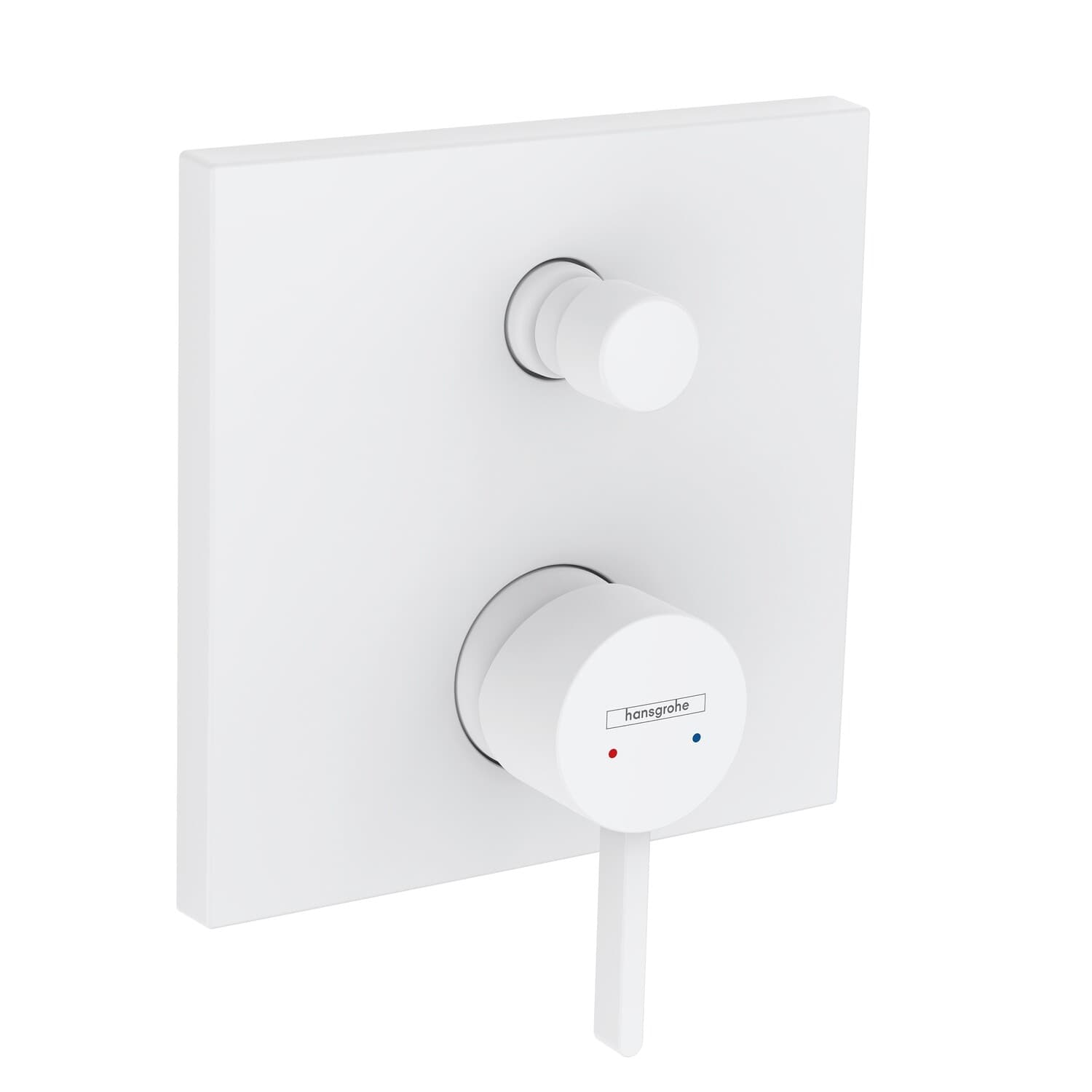 Set de finition pour mitigeur de bain / douche encastré Hansgrohe Finoris en blanc mat