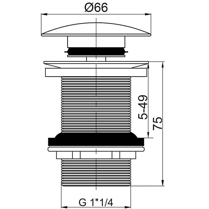 Bonde de lavabo Wirquin quick-clac - vue 3