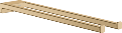 Porte-serviettes double branche Hansgrohe AddStoris en bronze brossé