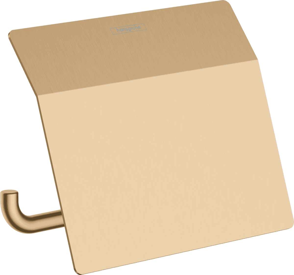 Porte-papier WC avec couvercle Hansgrohe AddStoris en bronze brossé