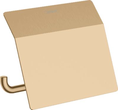 Porte-papier WC avec couvercle Hansgrohe AddStoris en bronze brossé