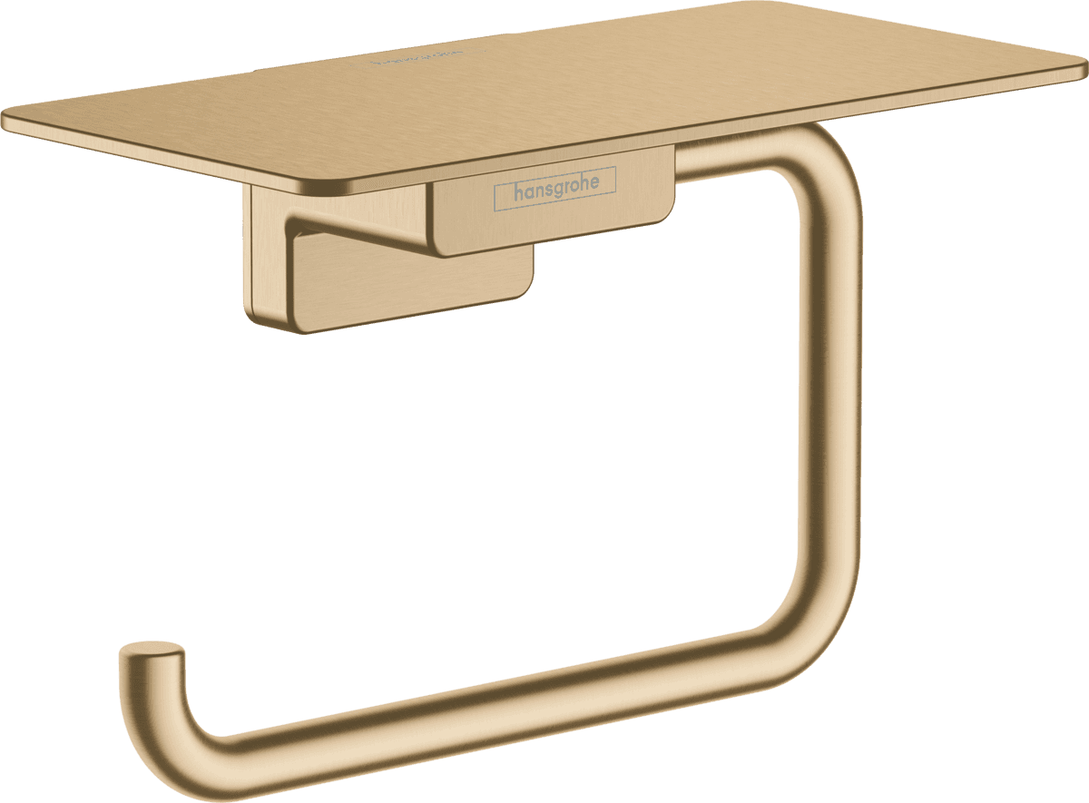 Porte-papier WC avec tablette Hansgrohe AddStoris en bronze brossé
