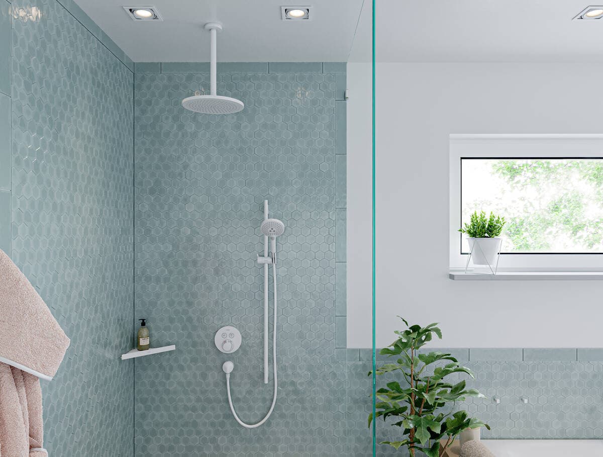 Douche de tête Hansgrohe Croma  280 1 jet en blanc mat - vue 3