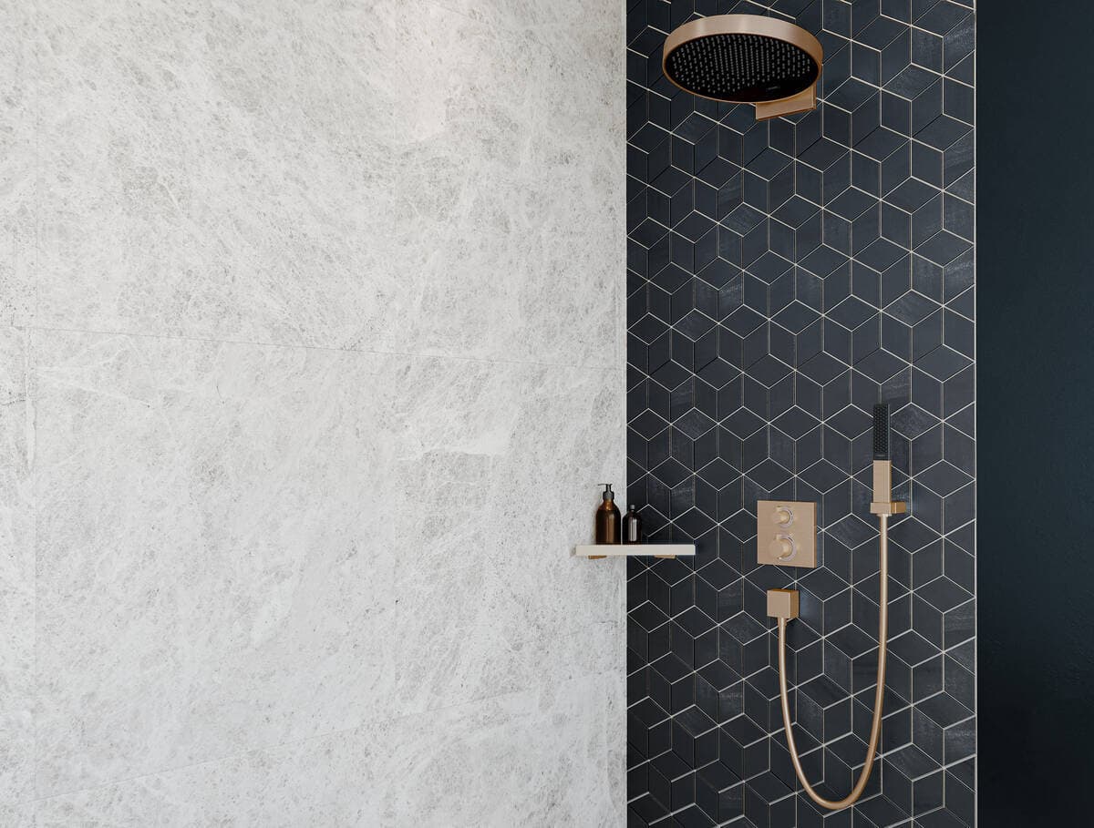 Douchette à main Hansgrohe Rainfinity 100 PowderRain 1 jet en bronze brossé - vue 3