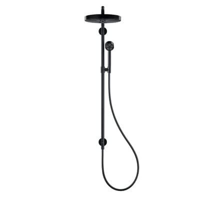 Colonne de douche AXOR One avec douche de tête 280 pour installation encastrée en noir mat