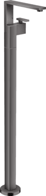 Mitigeur de lavabo sur pied Axor Edge avec vidage push-open coupe diamant en noir chromé poli